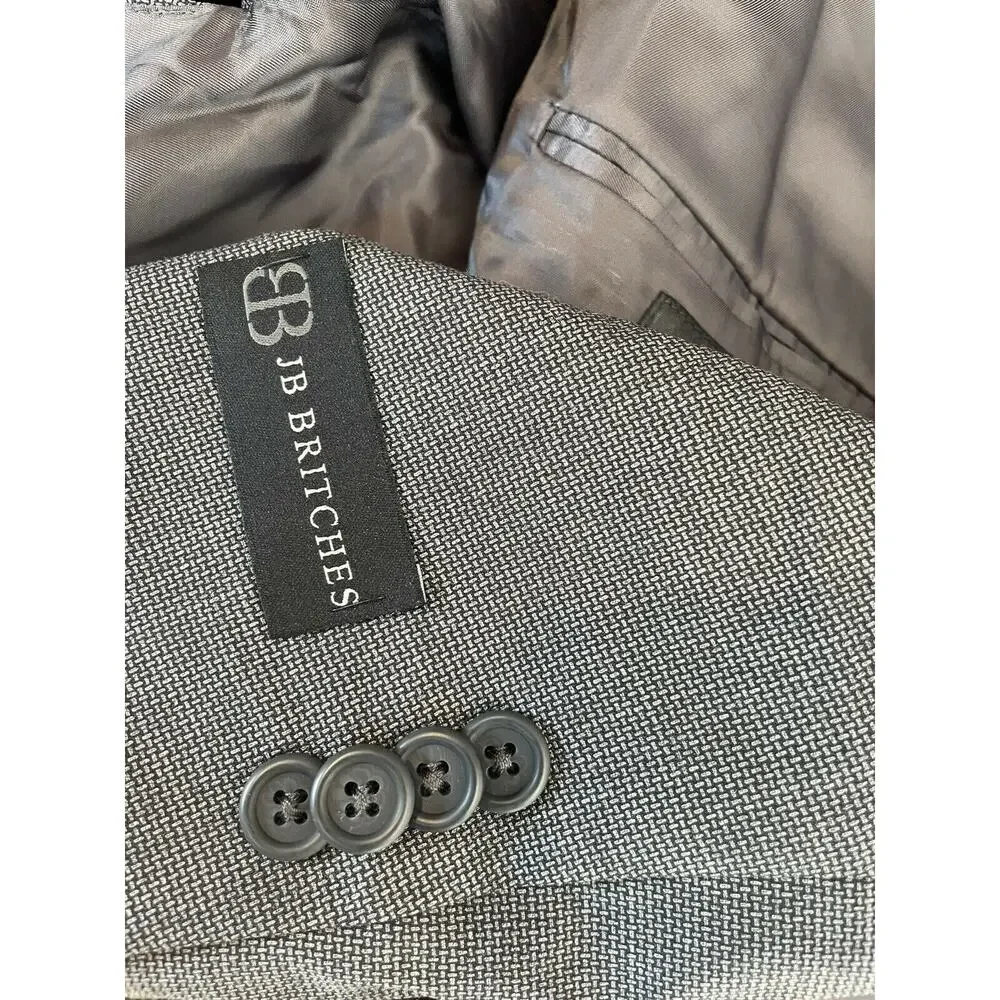 JB Britches Mens 42R Logan Gray Wool Sport Coat Jacket Blazer